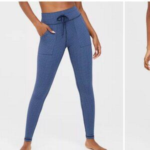 OFFLINE By Aerie Mini Houndstooth Drawcord Legging (Blue)